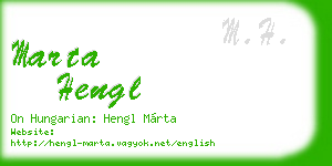 marta hengl business card